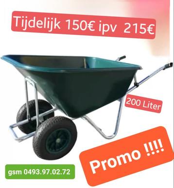 kruiwagen 200l Hummer NU IN SUPER PROMO beschikbaar voor biedingen