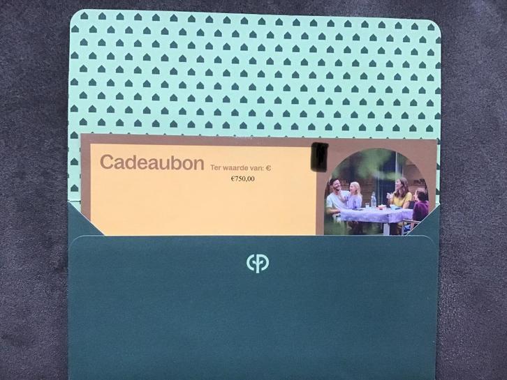 Cadeaubon van Centerparcs twv 750,00, Tickets & Billets, Réductions & Chèques cadeaux, Bon cadeau