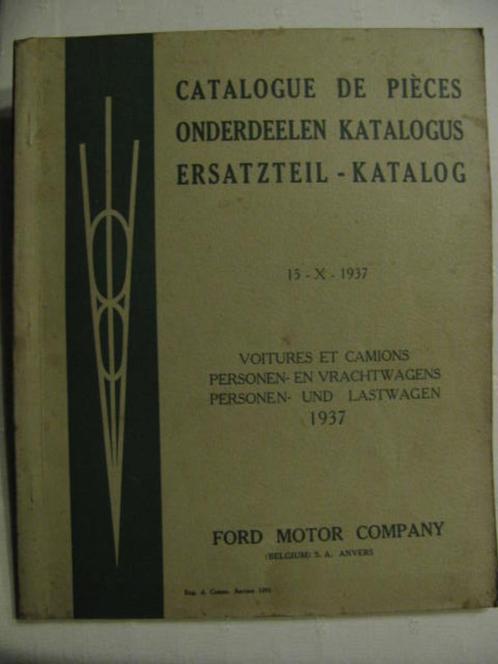 Ford V8 onderdelenlijst 15-10-1937, Auto diversen, Handleidingen en Instructieboekjes, Ophalen of Verzenden