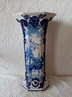 Vase cylindrique faïence de Boch fin 19 siècle(1890)   30cm, Antiquités & Art, Enlèvement ou Envoi