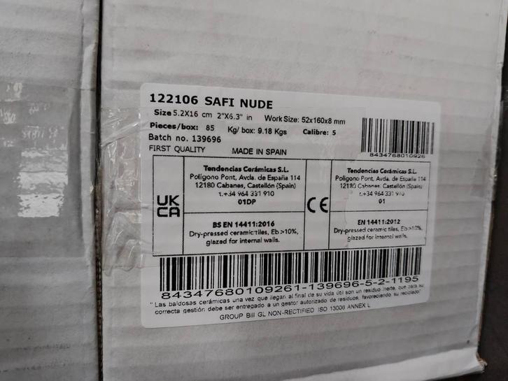 Keramische wandtegels Safi Nude Impermo, Doe-het-zelf en Bouw, Tegels, Nieuw, Wandtegels, Ophalen