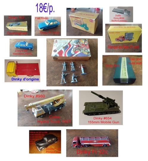 Dinky toys(Dublo,Mercedes,Fire Recue Set,Coles Hydra)+Airfix, Antiquités & Art, Antiquités | Jouets, Enlèvement ou Envoi