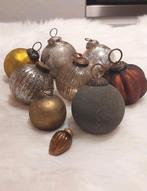 Set van 9 oude, glazen heksenballen, Diversen, Kerst, Ophalen of Verzenden, Zo goed als nieuw