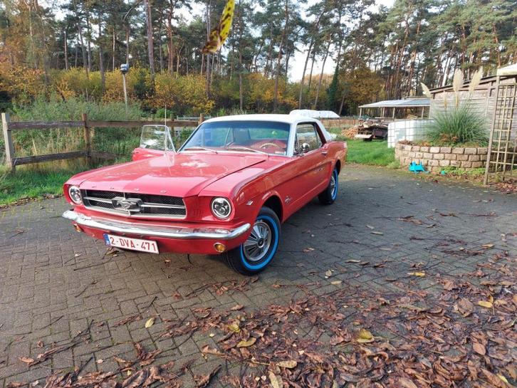 Ford mustang 65 coupe, Auto's, Ford, Particulier, Mustang, Benzine, Euro 1, Coupé, 3 deurs, Automaat, Rood, Overige kleuren, Leder