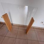 Plexiglas in houten staander, Huis en Inrichting, Ophalen, Zo goed als nieuw, Glas