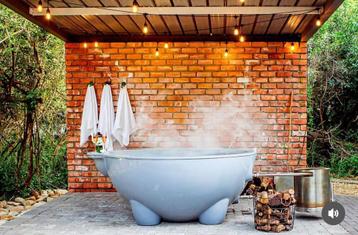 Houtgestookte hottub “Tickle Tub” beschikbaar voor biedingen