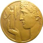 Grote bronzen medaille „Saint Michel-sigaret”, Ophalen of Verzenden, Brons