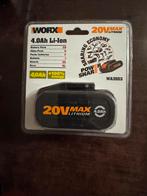 Worx accu 20V   4,0Ah, Doe-het-zelf en Bouw, Ophalen of Verzenden, Zo goed als nieuw