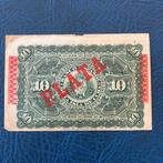 Cuba - 10 Pesos 1896- Opdruk Plata- P 49d VF+, Postzegels en Munten, Bankbiljetten | Oceanië, Los biljet, Ophalen of Verzenden