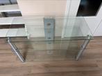 Glazen tv-meubel als nieuw, Huis en Inrichting, Ophalen of Verzenden, Zo goed als nieuw, Design