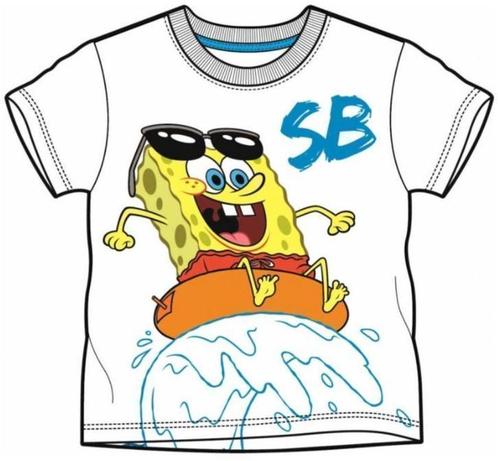 SpongeBob T-Shirt - Wit of Zeeblauw, Enfants & Bébés, Vêtements enfant | Taille 98, Neuf, Garçon, Chemise ou À manches longues