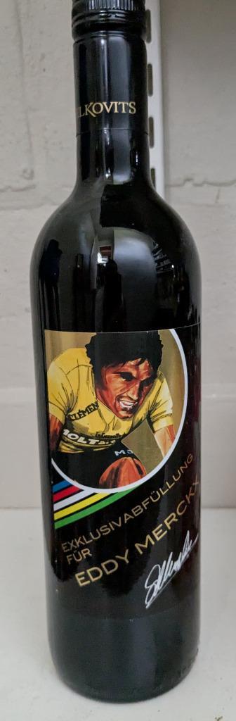Eddy Merckx verzamelaars wijnfles St. Laurent, Sport en Fitness, Wielrennen, Nieuw, Overige typen, Ophalen
