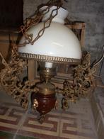 LUSTRE SUSPENDU ANCIEN, Maison & Meubles, Lampes | Lustres, Enlèvement, Utilisé, Verre, ANCIEN
