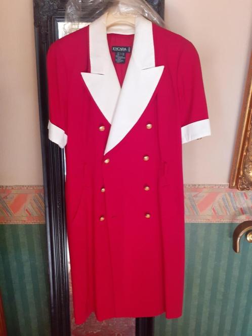 Escada jurken, Kleding | Dames, Jurken, Zo goed als nieuw, Maat 42/44 (L), Rood, Onder de knie, Verzenden