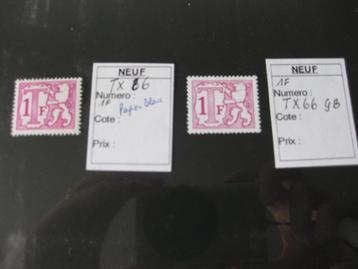 Timbres taxes neufs (voir prix) beschikbaar voor biedingen