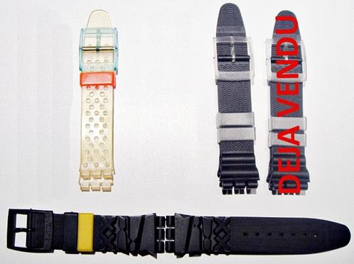 Bracelet Swatch original épais en silicone de 19 mm, Handtassen en Accessoires, Armbanden, Nieuw, Kunststof of Plastic, Overige kleuren