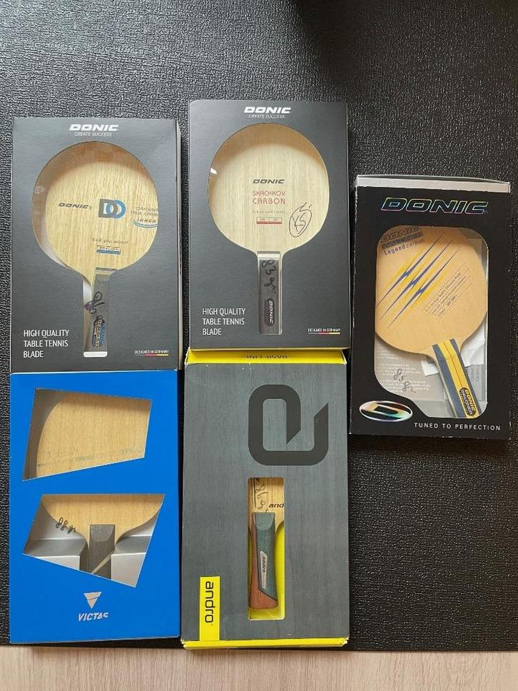 houten tafeltennis (Stiga, Donic, Andro, Victas), Sport en Fitness, Tafeltennis, Zo goed als nieuw, Net, Batje(s) of Balletje(s)