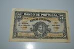 Portugal 1925 Billet Cinco Escudos, Envoi, Belgique