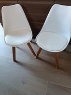Stoel Maison du Monde - wit, beige, hout - 2 stuks, Huis en Inrichting, Stoelen, Ophalen, Gebruikt, Twee, Wit