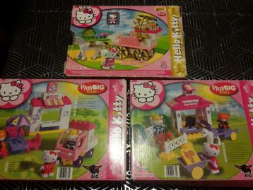 3 Hello Kitty sets bouwblokken, Unico Plus, totaal 110 stuks
