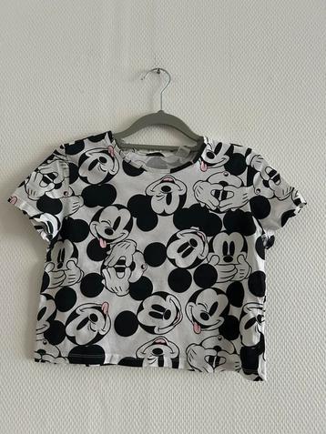Wit t-shirt Mickey Mouse H&M maat 146-152, Kinderen en Baby's, Kinderkleding | Maat 146, Meisje, H&M, Ophalen of Verzenden, Zo goed als nieuw