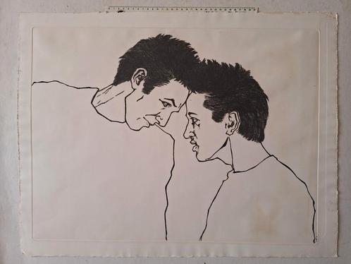 Ongewone ets Ed van der Kooy "Jeugd", Antiek en Kunst, Kunst | Etsen en Gravures, Ophalen of Verzenden
