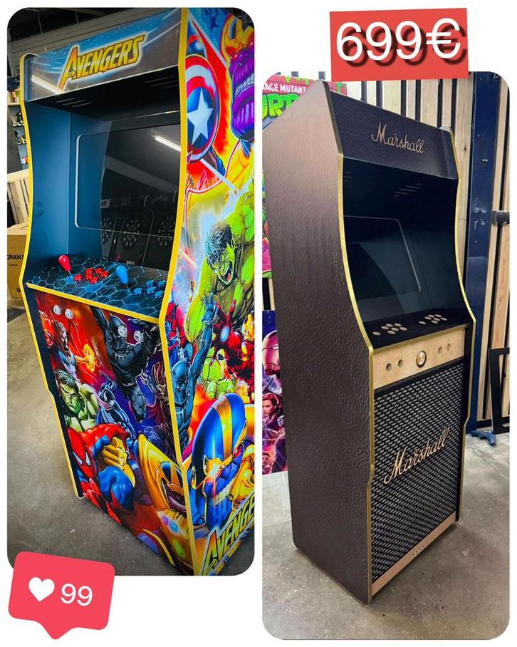Arcadekast Vlaanderen Retro Games, Games en Spelcomputers, Spelcomputers | Overige, Zo goed als nieuw, Ophalen