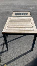 Alu tuintafel met hout, Tuin en Terras, Tuintafels, Ophalen, Zo goed als nieuw
