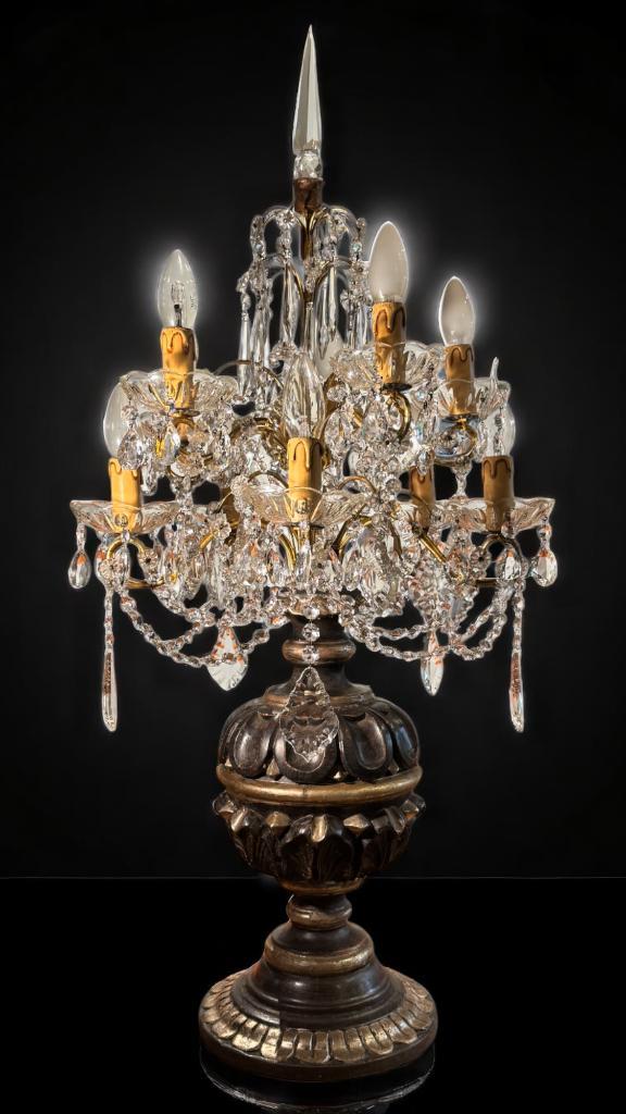 Antieke girandole–Franse stijl –Baccarat kristal –19e eeuw, Antiek en Kunst, Antiek | Verlichting, Ophalen
