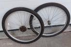 26 inch voor- en achterwiel voor mountainbike, Fietsen en Brommers, Fietsonderdelen, Ophalen, Mountainbike, Wiel