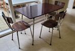 Table et chaises de cuisine vintage, Enlèvement, Utilisé