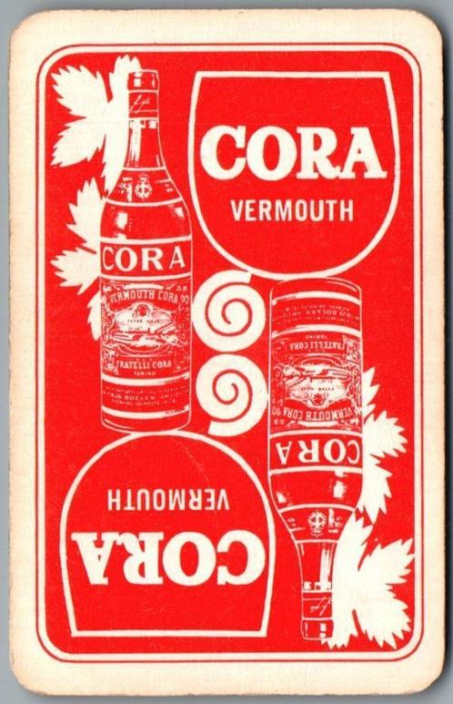 speelkaart - LK12821 - Cora vermouth, Verzamelen, Speelkaarten, Jokers en Kwartetten, Zo goed als nieuw, Speelkaart(en), Verzenden
