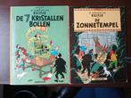 Kuifje - De 7 Kristallen bollen + De zonnetempel - Hergé, Boeken, Meerdere stripboeken, Ophalen of Verzenden, Gelezen, Herge