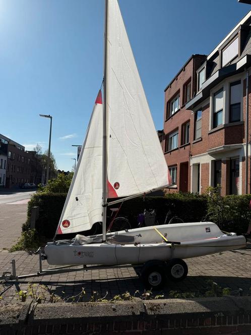 Topaz race zeilboot, 2 sets zeilen, wegtrailer, spinaker, Watersport en Boten, Open zeilboten, Gebruikt, Overige typen, 3 tot 6 meter
