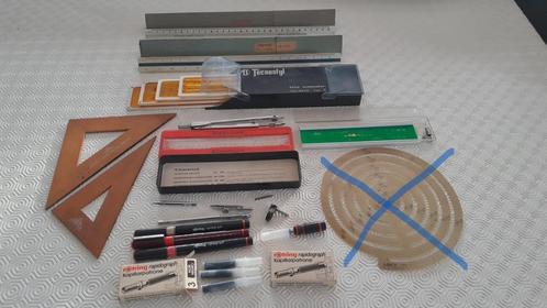 Allerlei retro tekengerief ROTRING tekenpen Aristo Staedtler, Hobby en Vrije tijd, Tekenen, Gebruikt, Ophalen