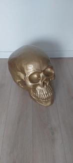 Gouden skull, Huis en Inrichting, Woonaccessoires | Boeddhabeelden, Ophalen of Verzenden, Nieuw