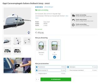 Oppi Caravan Spiegels Subaru Outback beschikbaar voor biedingen