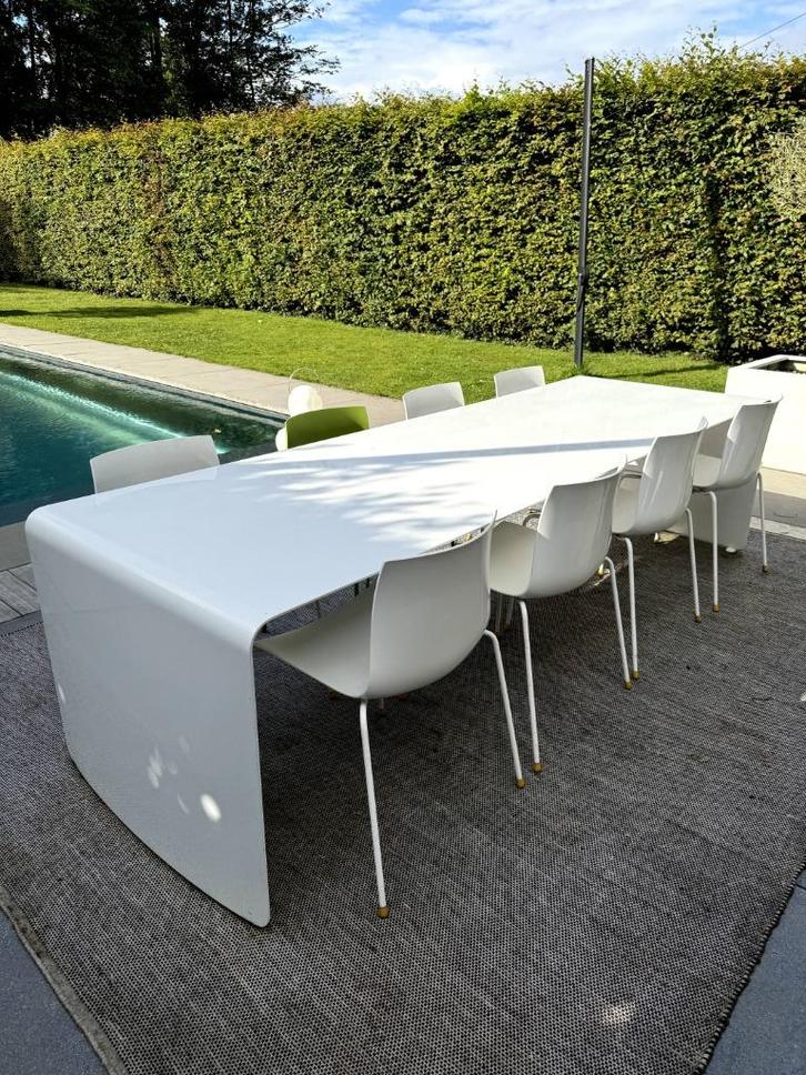 Tuinset MDF Italia en 8 Arper Catifa 46 stoelen, Tuin en Terras, Tuintafels, Gebruikt, Rechthoekig, Aluminium, Ophalen