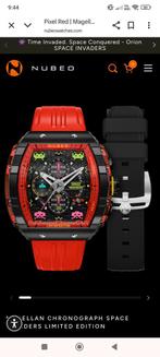 Nubeo pixel red, Handtassen en Accessoires, Horloges | Kinderen, Ophalen of Verzenden, Nieuw, Rood, Jongen of Meisje