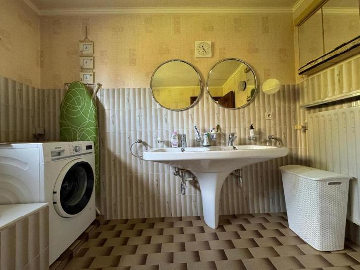 Prachtige dubbele lavabo - badkamer - vintage, Huis en Inrichting, Badkamer | Badkamermeubels, Gebruikt, Wasbak of Wastafel, 100 tot 150 cm