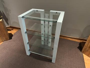 Modern TV en HIFI meubel in metaal en glas beschikbaar voor biedingen