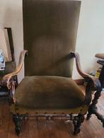 Fauteuil in Jacobijnse of Louis XIV-stijl en 4 stoelen, Antiek en Kunst, Antiek | Meubels | Stoelen en Sofa's, Ophalen