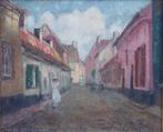 Pieter Gorus (1881-1941): Stadszicht (O/D, 68 x 59 cm), Antiek en Kunst, Kunst | Schilderijen | Klassiek, Ophalen of Verzenden