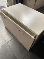 Witte bank met ladekast op wieltjes Ikea, Moins de 100 cm, Enlèvement, Utilisé, 50 à 100 cm