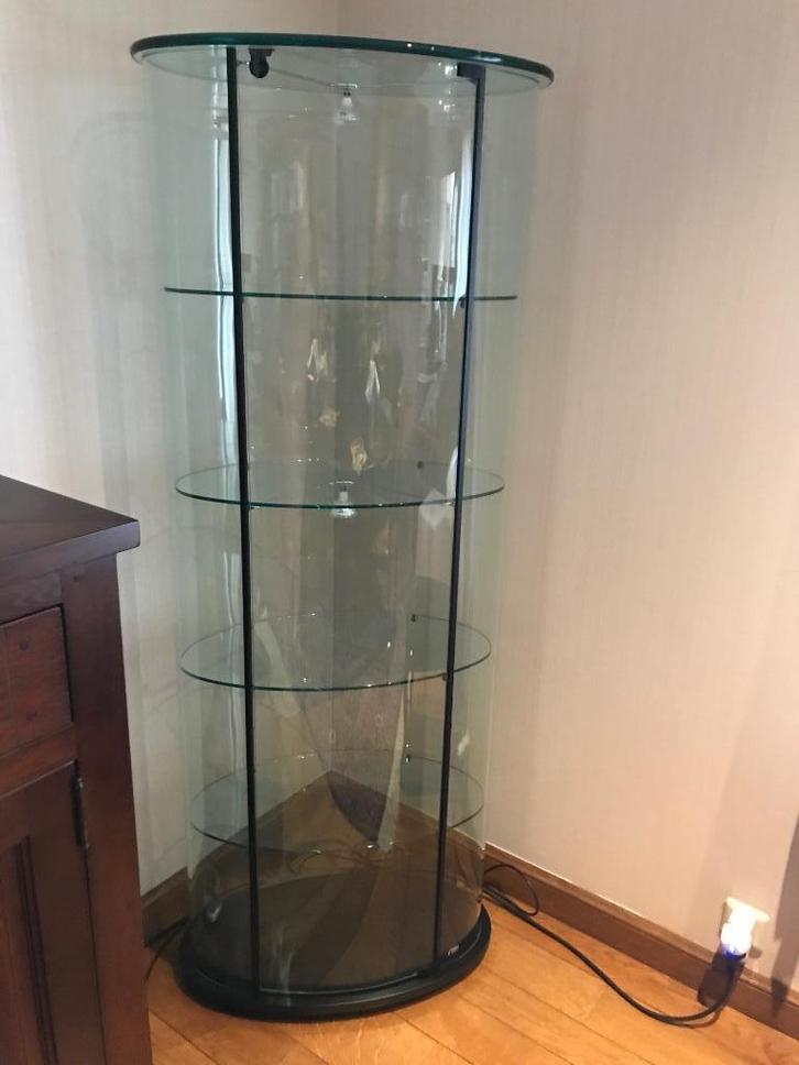 Vitrinekast - FIAM glazen vitrine Palladio, Huis en Inrichting, Kasten | Vitrinekasten, Gebruikt, 150 tot 200 cm, 50 tot 100 cm