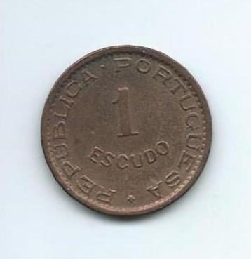 Mozambique, 1 Escudo 1968., Postzegels en Munten, Ophalen of Verzenden, Overige landen, Losse munt