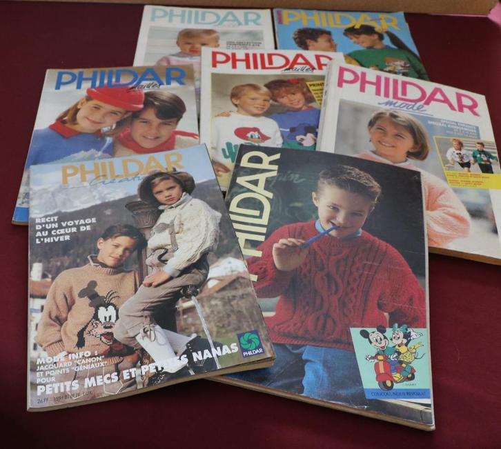8 livres de tricot Phildar enfants, Hobby en Vrije tijd, Breien en Haken, Gebruikt, Breien, Patroon of Boek, Ophalen of Verzenden