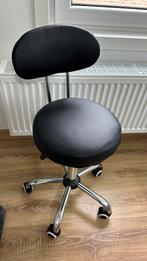 Draaikruk met rugleuning - Zithoogte verstelbaar 46 - 60cm, Ophalen, In hoogte verstelbaar, Zo goed als nieuw, Overige materialen