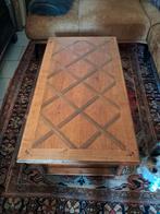 vintage salontafel met marqueterie, Ophalen, Gebruikt, Eikenhout