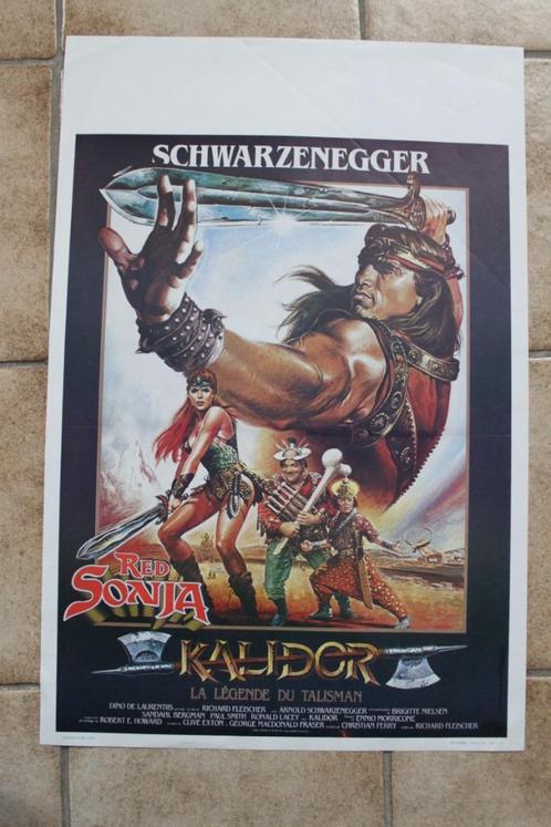 filmaffiche Arnold Schwarzenegger Red Sonja filmposter, Collections, Posters & Affiches, Comme neuf, Cinéma et TV, A1 jusqu'à A3